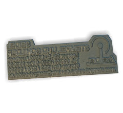 Textplatte f&#252;r Holzstempel 10 mm breit 1 Zeile